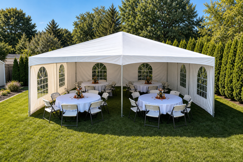 Backyard Tent Round Table 02